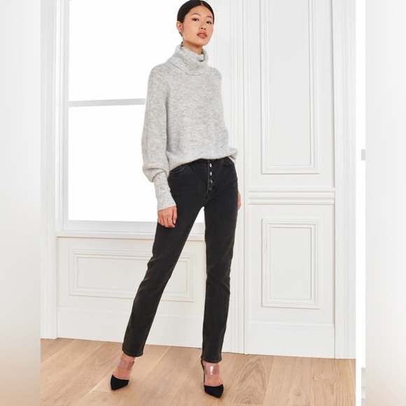 Quince Baby Alpaca-Wool Turtleneck LIGHT GREY Size S - Picture 3 of 6